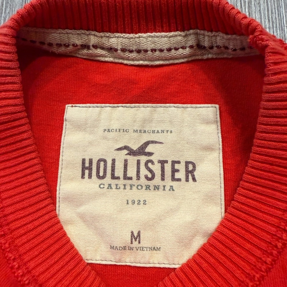 Hollister Mens Medium Vintage Y2K Red Longsleeve Shirt - Picture 3 of 5